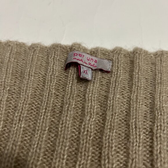 M&S per una knit sweater womens sz XL beige Wool Mohair blend V-neck cottagecore - Picture 3 of 15